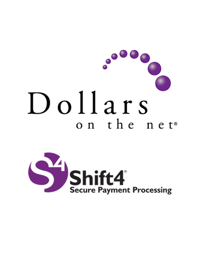Logos for Dollars on the Net and Shift4
